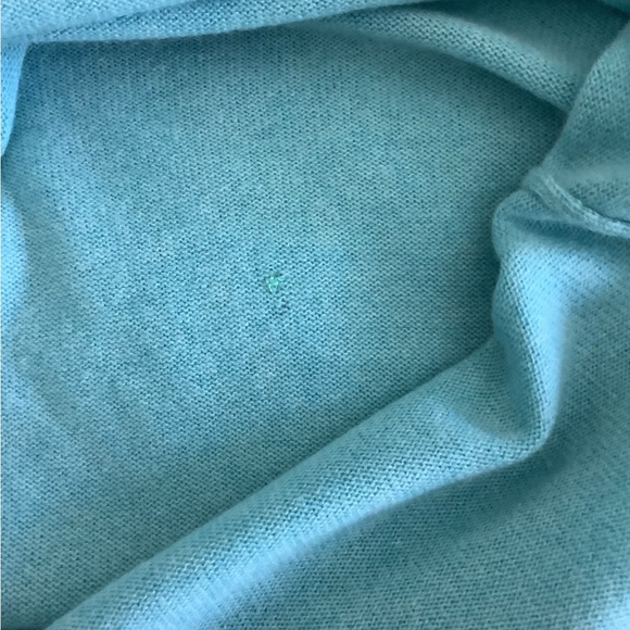 NWT Talbots Luxury Cashmere Sabrina Aqua Blue Sweater Sz S - Picture 7 of 8